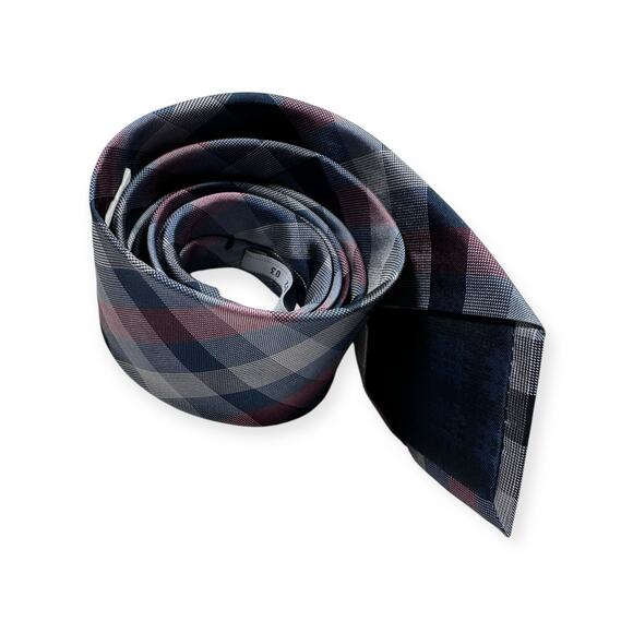 RYAN SEACREST Vintage 100% Silk Necktie Designer Purple Plaid W2.75 L58 411 - Picture 2 of 6